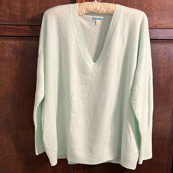 J Crew Oversized V-neck Cashmere size M - Picture 1 of 8